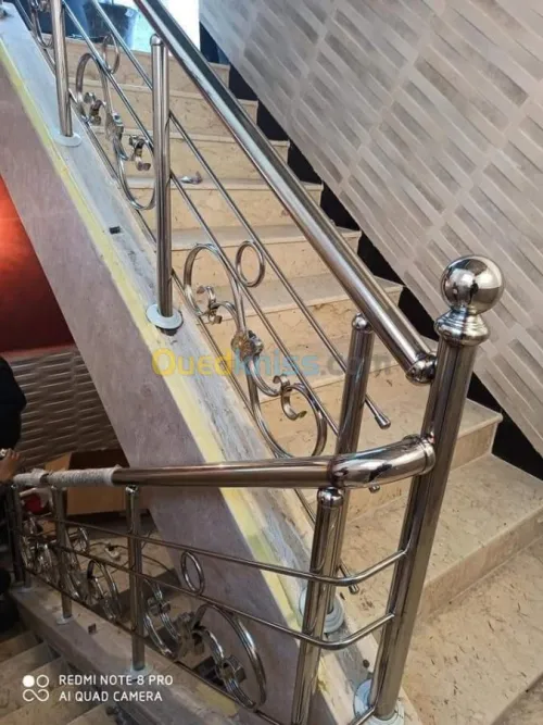 Fabrication de rampe d'escalier Inox 