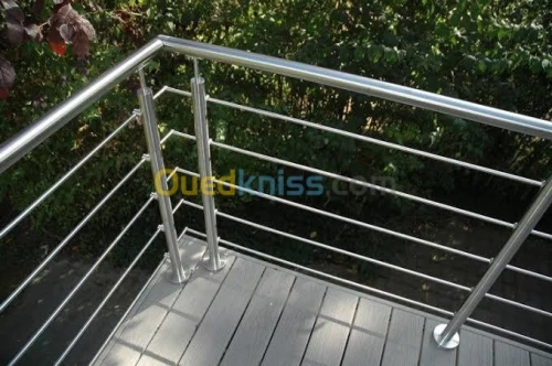 Fabrication de rampe d'escalier Inox 