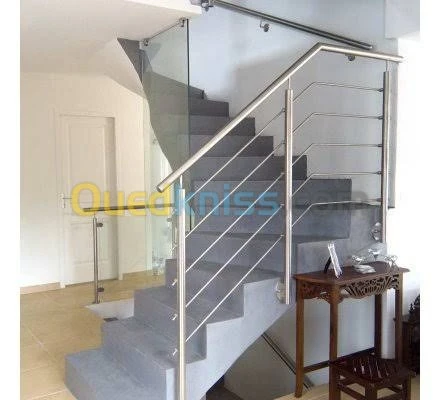 Fabrication de rampe d'escalier Inox 
