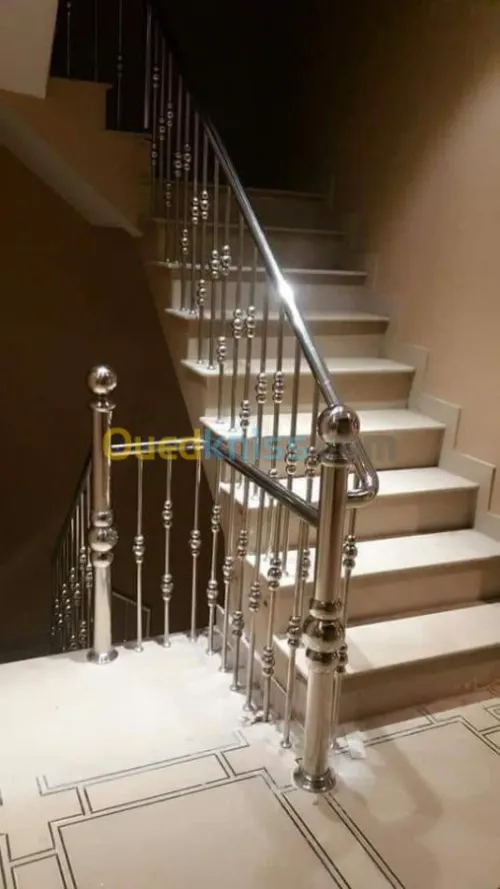 Fabrication de rampe d'escalier Inox 