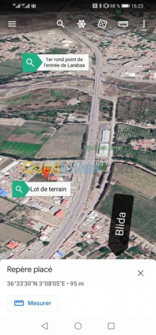 Vente Terrain Blida Larbaa