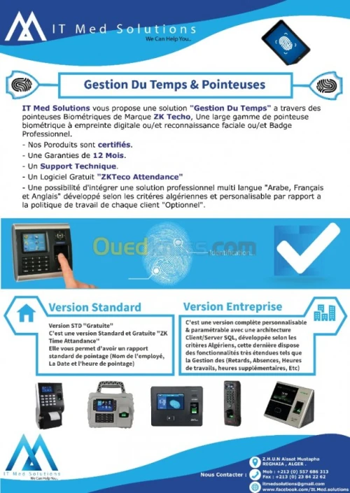 Solution de Pointage gestion du temps