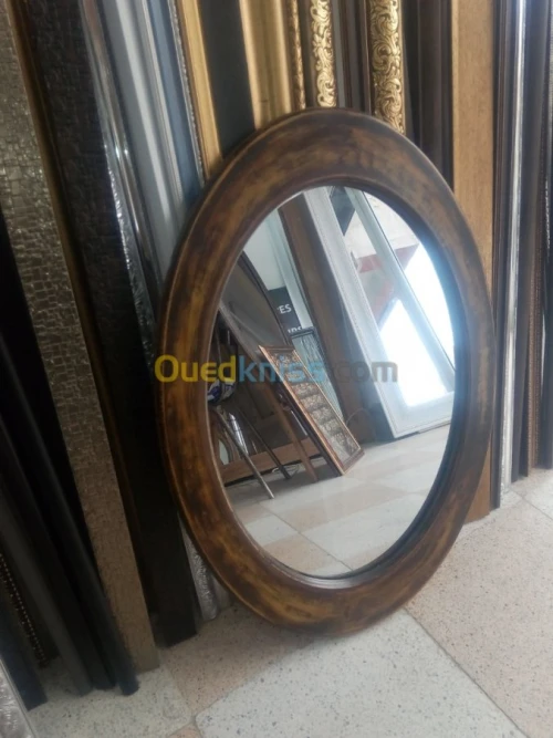 Miroir oval rectangulaire rond Cadre