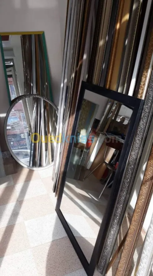 Miroir oval rectangulaire rond Cadre