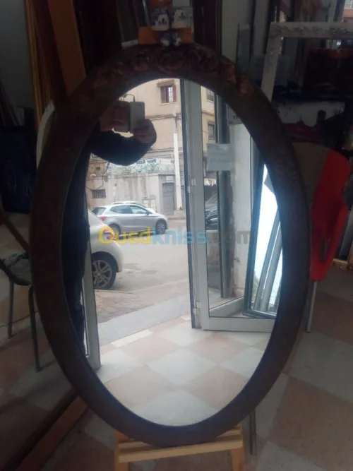Miroir oval rectangulaire rond Cadre