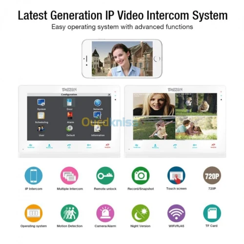  Videophone TFT 10", connecté internet