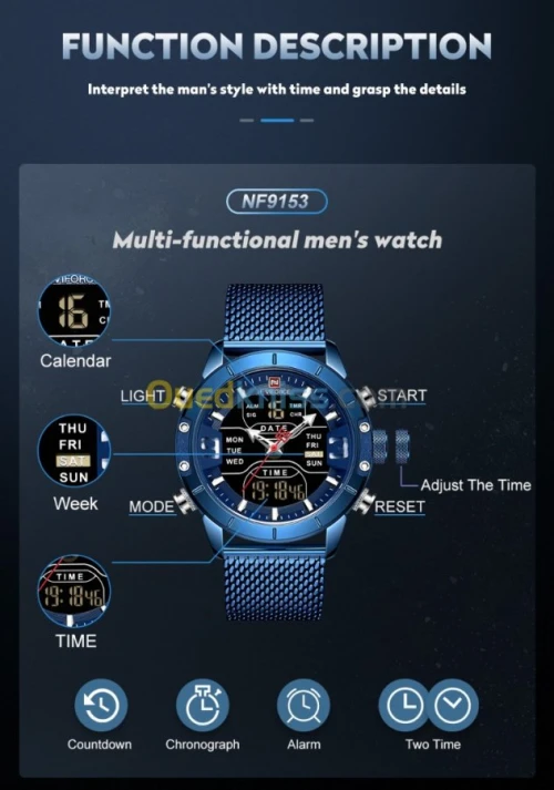 NAVIFORCE hommes montre haut de gamme 