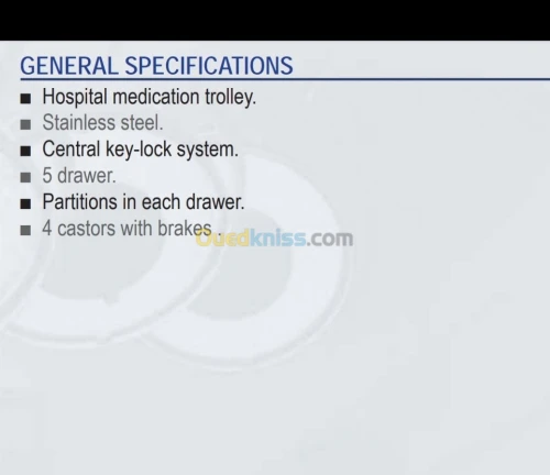 Chariot transport médicaments 