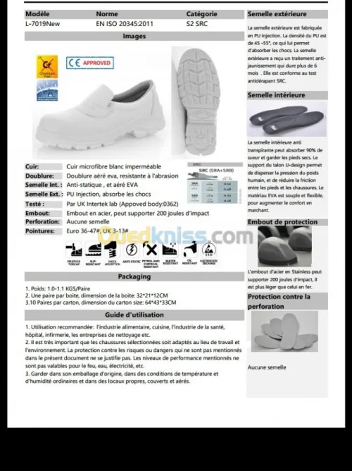 Chaussure s2 hopital sante infermier
