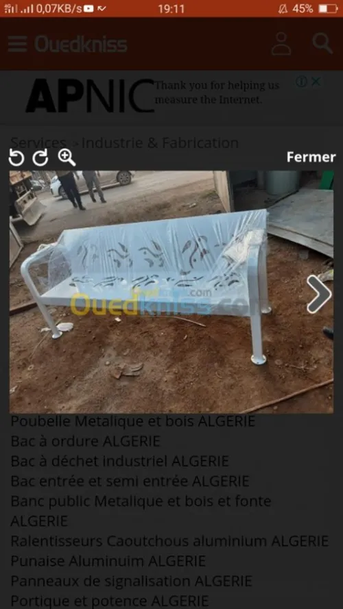 Bancs et Poubelles Publics