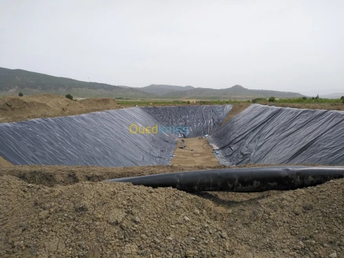 Installation geomambrane 