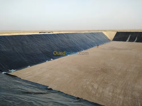 Installation geomambrane 