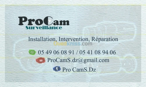 Installation des cameras