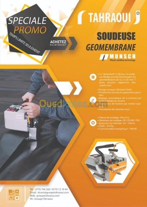 Soudeuse géomembrane Promotion