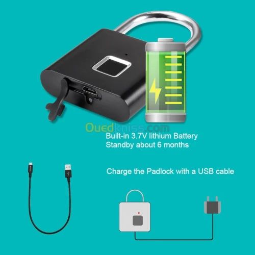 Cadenas digital avec système d'ouverture par empreinte digitale