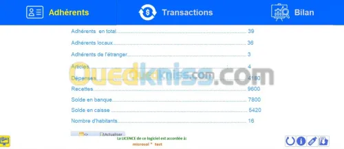 Logiciel de gestion d'une association 