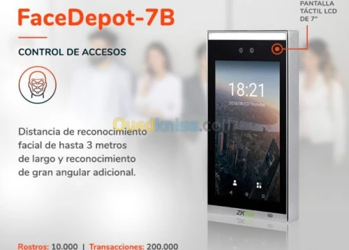Facedepot 7B zkteco pointeuse faciale