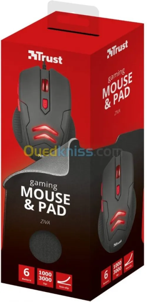 Trust Ziva (Souris et tapis de souris)