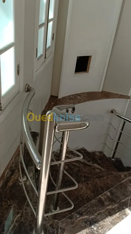 Rampe d'escalier en inox et Gard corps
