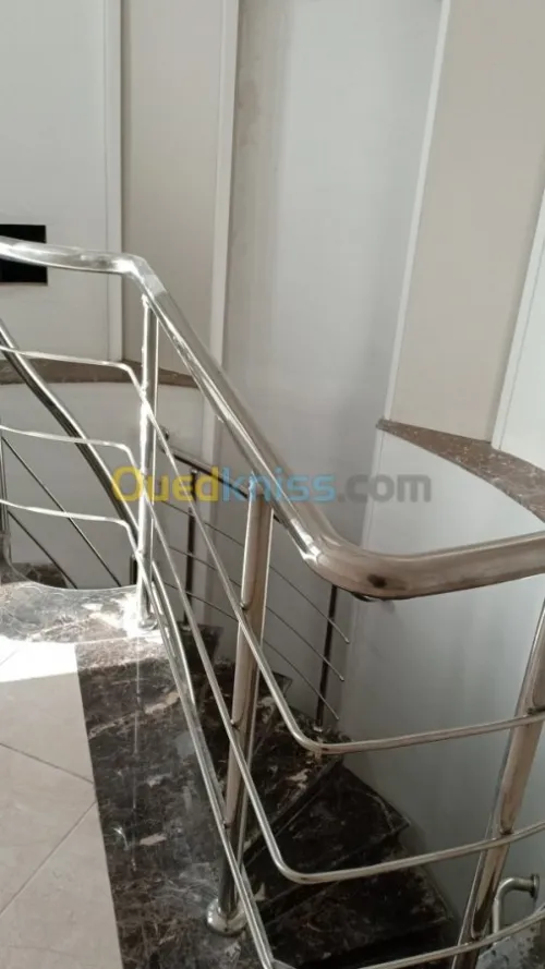Rampe d'escalier en inox et Gard corps