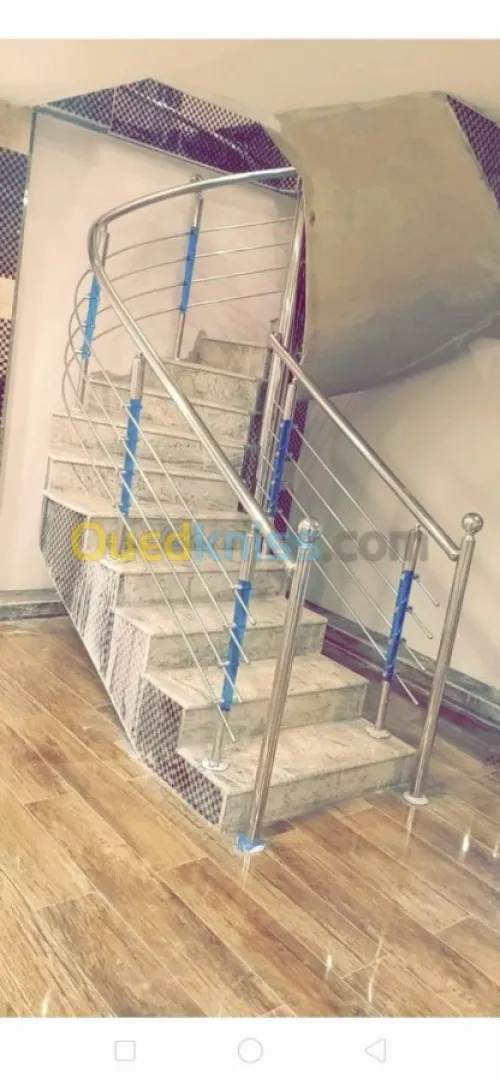 Rampe d'escalier en inox et Gard corps
