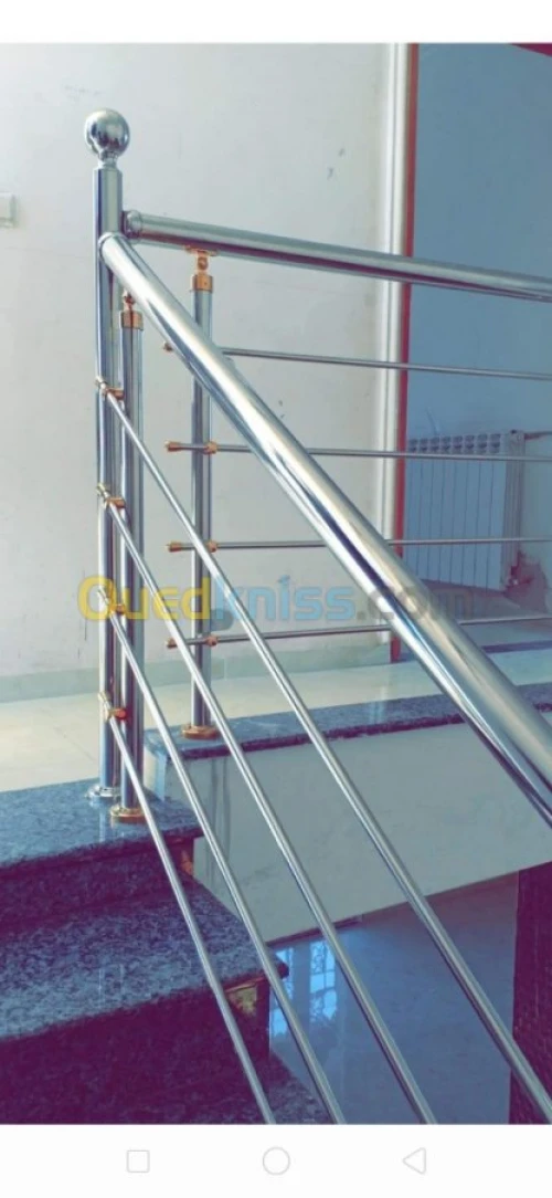 Rampe d'escalier en inox et Gard corps