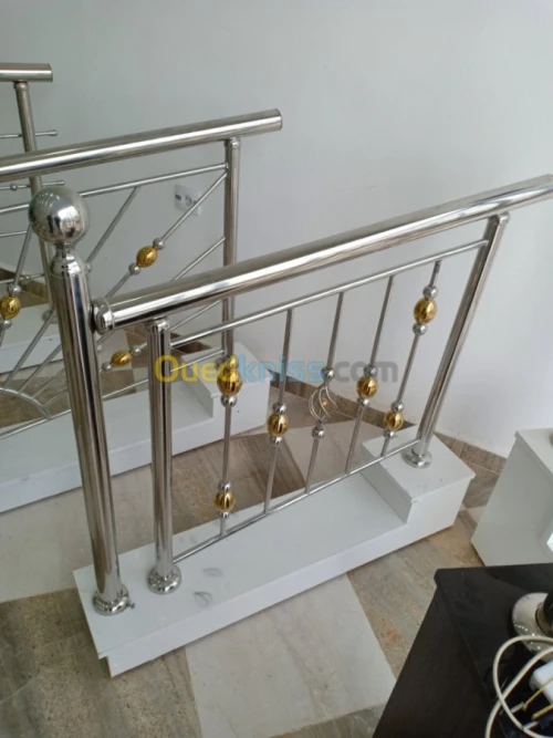 Rampe d'escalier en inox et Gard corps