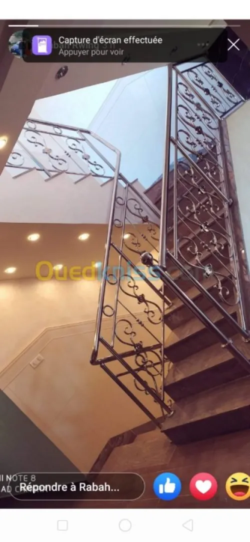 Rampe d'escalier en inox et Gard corps