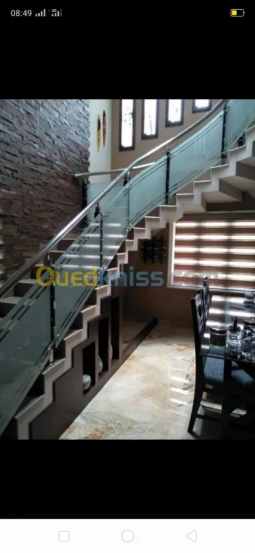 Rampe d'escalier en inox et Gard corps