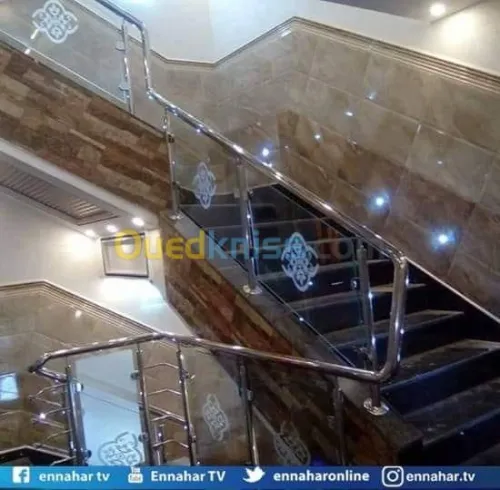 Rampe d'escalier en inox et Gard corps