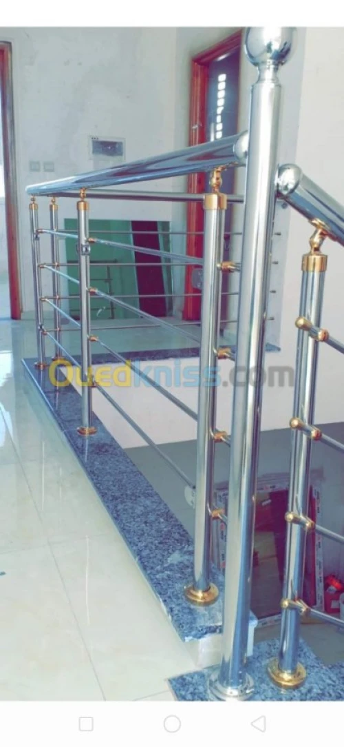 Rampe d'escalier en inox et Gard corps