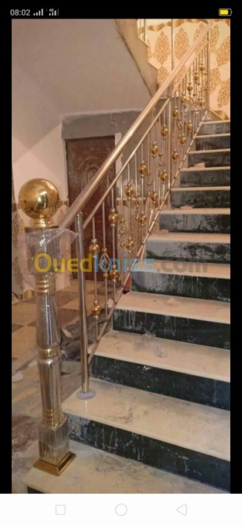 Rampe d'escalier en inox et Gard corps