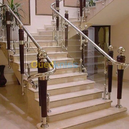 Rampe d'escalier en inox et Gard corps