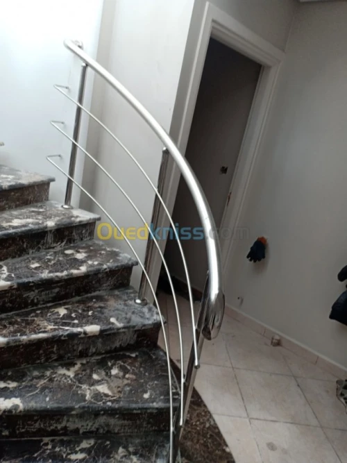 Rampe d'escalier en inox et Gard corps
