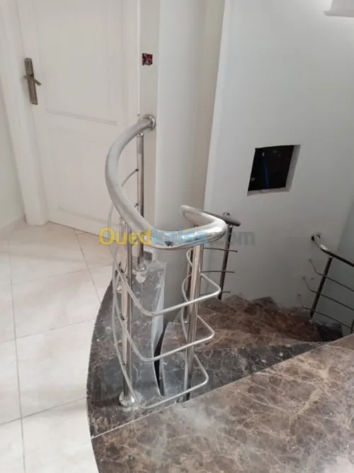 Rampe d'escalier en inox et Gard corps