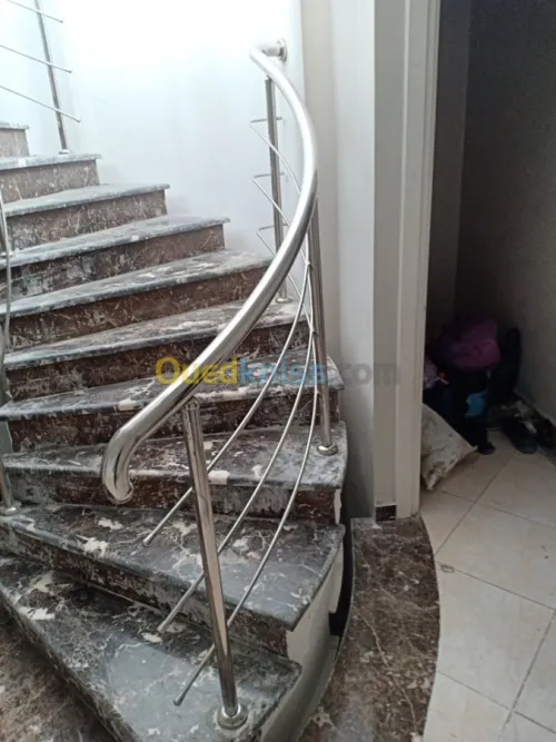 Rampe d'escalier en inox et Gard corps