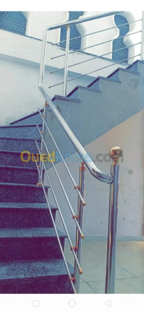 Rampe d'escalier en inox et Gard corps