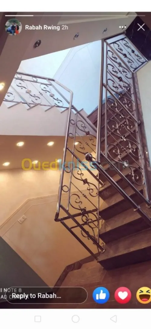 Rampe d'escalier en inox et Gard corps
