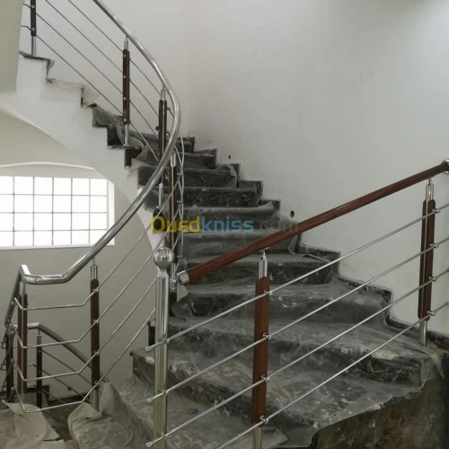 Rampe d'escalier en inox et Gard corps