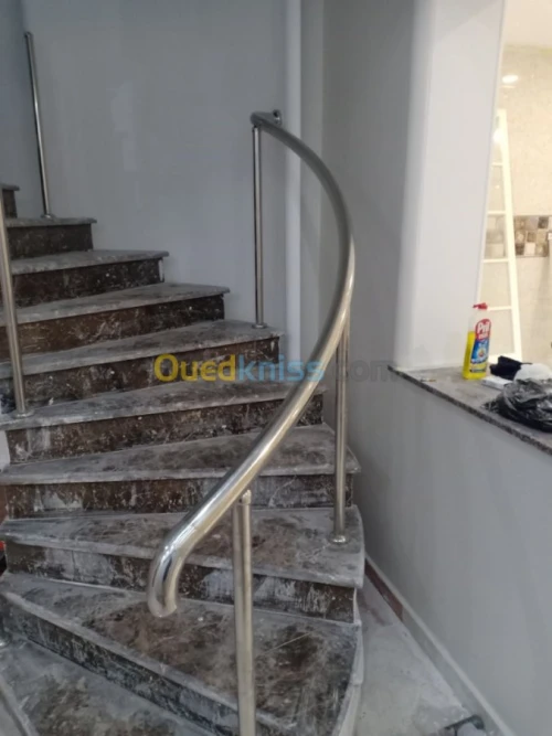 Rampe d'escalier en inox et Gard corps