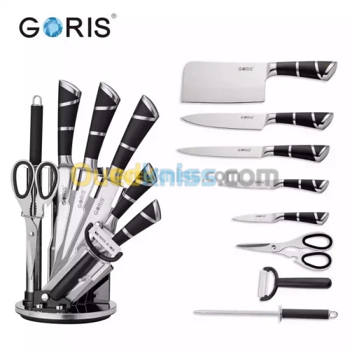 Couteaux De Cuisine Rotatif 360° 9 Pcs