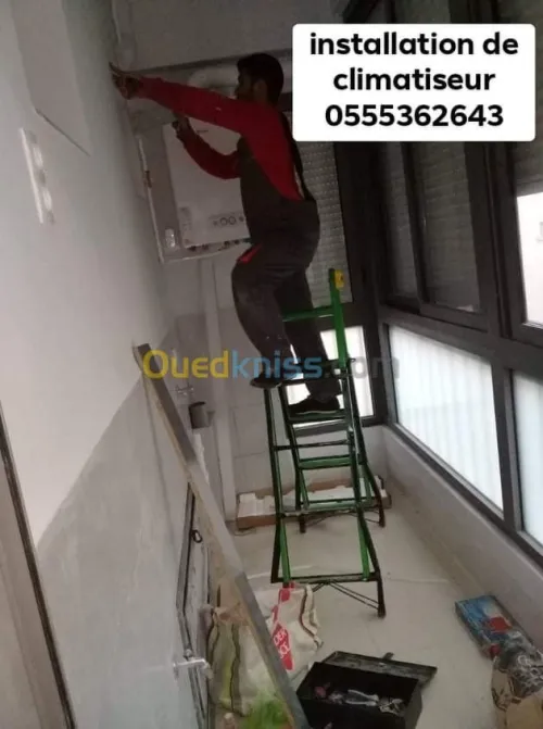 installation climatiseur et rep frigo