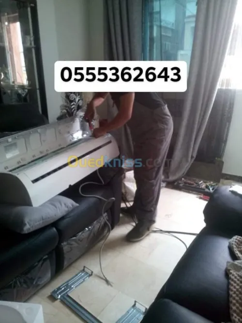 installation climatiseur et rep frigo