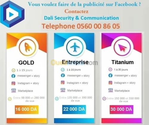 Publicité booste  sponsore facebook