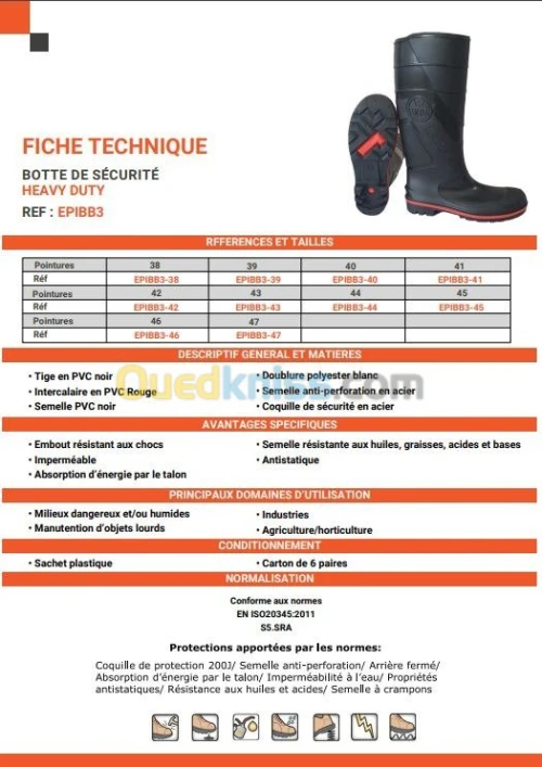 BOTTE DE SECURITE HEAVY DUTY