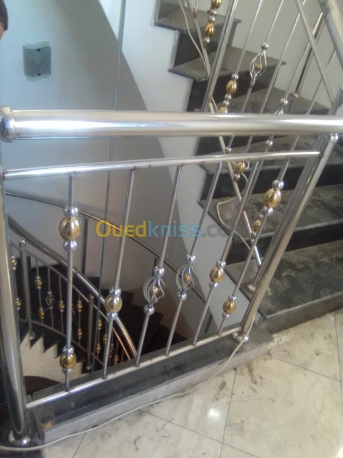 rampe d'escalier en inox