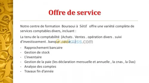 offre services dans comptabilite