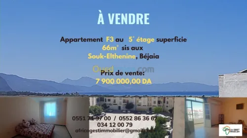 Vente Appartement F3 Bejaia Bejaia