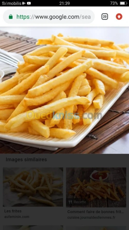 Livraison frites fraiches au restauran