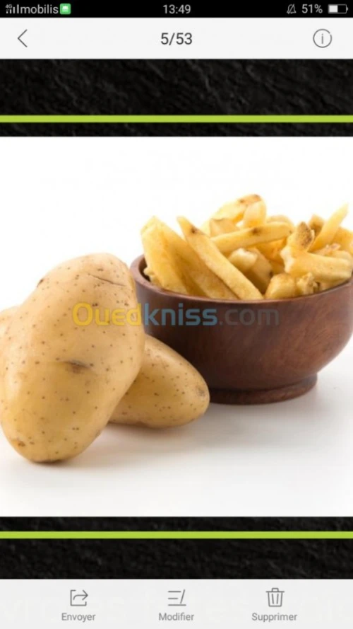 Livraison frites fraiches au restauran